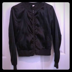 Black bomber jacket